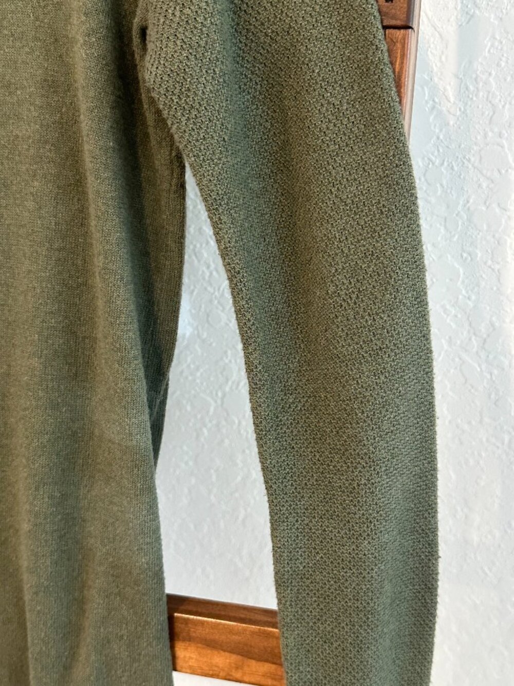 LOFT Outlet Hunter Green Long Sleeve Tunic Sweater Small Textured Sleeves - Picture 11 of 13